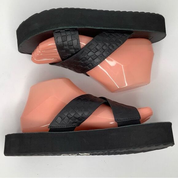 Vans Karina Rozunko Ultra Crush Black Leather Women’s Summer Sandals Sz 8 - Picture 6 of 10